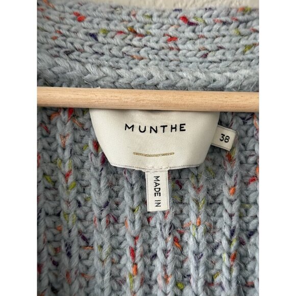 Munthe Tend Cardigan Chunky Knit Wool Blend Slouchy Boho Made In Italy 38 US 8 - Picture 8 of 10